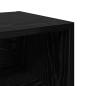 Preview: Bettschrank 2 pcs Schwarz Eichen-Optik 40 x 30 x 50 cm