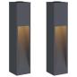 Preview: Solar LED Wegeleuchte 2 pcs Anthrazit Kalt gewalzter Stahl