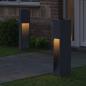 Preview: Solar LED Wegeleuchte 2 pcs Anthrazit Kalt gewalzter Stahl
