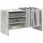 Preview: Schallplattenschrank Beton Grau 78,5 x 35 x 45 cm Holzwerkstoff