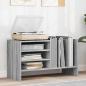 Preview: ARDEBO.de - Schallplattenschrank mit Regal Graues Sonoma 78,5 x 35 x 45 cm