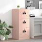 Preview: ARDEBO.de - Aktenschrank Rosa 44 x 50 x 106,5 cm Kaltgewalzter Stahl