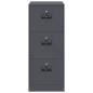 Preview: Aktenschrank Anthrazit 44 x 50 x 106,5 cm Kaltgewalzter Stahl