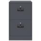 Preview: Aktenschrank Anthrazit 44 x 50 x 106,5 cm Kaltgewalzter Stahl