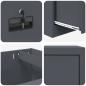 Preview: Aktenschrank Anthrazit 44 x 50 x 106,5 cm Kaltgewalzter Stahl