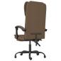 Preview: Bürostuhl mit Liegefunktion Braun Stoff
