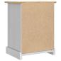 Preview: Nachttisch Weiß 53 x 39 x 66 cm Massives Kiefernholz