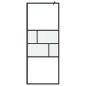 Preview: Walk-in Duschwand Schwarz 80 x 195 x 0,5 cm Glas und Aluminium
