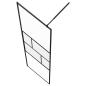 Preview: Walk-in Duschwand Schwarz 80 x 195 x 0,5 cm Glas und Aluminium