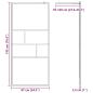 Preview: Walk-in Duschwand Schwarz 80 x 195 x 0,5 cm Glas und Aluminium