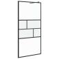 Preview: Walk-in Duschwand Schwarz 80 x 195 x 0,5 cm Glas und Aluminium