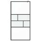 Preview: Walk-in Duschwand Schwarz 80 x 195 x 0,5 cm Glas und Aluminium