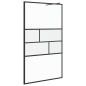 Preview: Walk-in Duschwand Schwarz 80 x 195 x 0,5 cm Glas und Aluminium