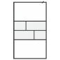 Preview: Walk-in Duschwand Schwarz 80 x 195 x 0,5 cm Glas und Aluminium
