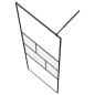 Preview: Walk-in Duschwand Schwarz 80 x 195 x 0,5 cm Glas und Aluminium