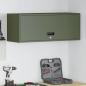 Preview: ARDEBO.de - Wandschrank für die Garage mit Gasdrucklift-Tür Olivgrün