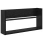 Preview: Magazinregal 2 pcs Schwarz Eichen-Optik 60 x 12 x 30 cm