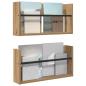 Preview: Magazinregal 2 pcs Artisan-Eiche 60 x 12 x 30 cm Holzwerkstoff