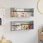 Preview: Magazinregal 2 pcs Graues Sonoma 80 x 12 x 30 cm Holzwerkstoff