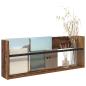 Preview: Magazinregal mit Regal Altholz 80 x 12 x 30 cm Holzwerkstoff