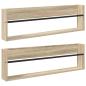 Preview: Magazinregal 2 pcs Sonoma-Eiche 100 x 12 x 30 cm Holzwerkstoff