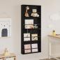 Preview: Magazinregal 2 stk. Schwarz Eichen-Optik 60 x 12 x 70 cm
