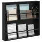Preview: Magazinregal Schwarz Eichen-Optik 80 x 12 x 70 cm Holzwerkstoff