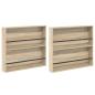 Preview: Magazinregal 2 pcs Sonoma-Eiche 80 x 12 x 70 cm Holzwerkstoff