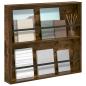 Preview: Magazinregal Räuchereiche 80 x 12 x 70 cm Holzwerkstoff