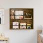 Preview: Magazinregal Räuchereiche 80 x 12 x 70 cm Holzwerkstoff