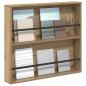 Preview: Magazinregal Artisan-Eiche 80 x 12 x 70 cm Holzwerkstoff