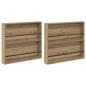 Preview: Magazinregal 2 pcs Artisan-Eiche 80 x 12 x 70 cm Holzwerkstoff