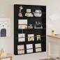 Preview: Magazinregal 2 stk. Schwarz Eichen-Optik 100 x 12 x 70 cm