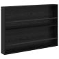 Preview: Magazinregal 2 stk. Schwarz Eichen-Optik 100 x 12 x 70 cm