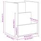 Preview: Beistelltisch mit Regal Weiß 35 x 35 x 45 cm Holzwerkstoff