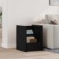 Preview: ARDEBO.de - Magazinregal Schwarz Eichen-Optik 35 x 35 x 45 cm Holzwerkstoff