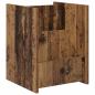 Preview: Beistelltisch mit Regal Altholz 35 x 35 x 45 cm Holzwerkstoff