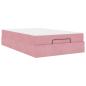 Preview: Bettgestell mit Matratze mit Matratze 2 pcs Rosa Samt