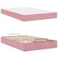 Preview: Bettgestell mit Matratze mit Matratze 2 pcs Rosa Samt
