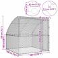 Preview: Hundekäfig mit Speicher Silber 2 x 2 x 2 m Verzinkter Stahl