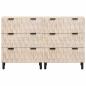 Preview: Sideboard Weiße gewaschene Oberfläche Massivholz Mango