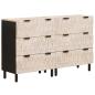 Preview: Sideboard Weiße gewaschene Oberfläche Massivholz Mango