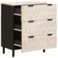 Preview: Sideboard Weiße gewaschene Oberfläche Massivholz Mango