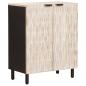 Preview: Sideboard Weiße gewaschene Oberfläche Massivholz Mango