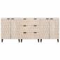 Preview: Sideboard Weiße gewaschene Oberfläche Massivholz Mango