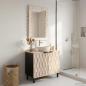 Preview: Badezimmer Sets Weiße gewaschene Oberfläche Massivholz Mango