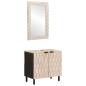 Preview: Badezimmer Sets Weiße gewaschene Oberfläche Massivholz Mango