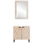 Preview: Badezimmer Sets Weiße gewaschene Oberfläche Massivholz Mango
