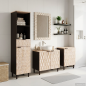 Preview: Badezimmer Sets Weiße gewaschene Oberfläche Massivholz Mango
