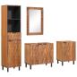 Preview: Badezimmer Sets mit Regal Akazie Braun Winish Massivholz Mango
